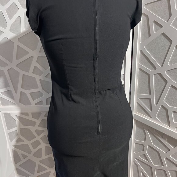 Rockabilly Pin Up Black Tatyana Pencil Wiggle Dress 4X NWOT - Picture 3 of 5
